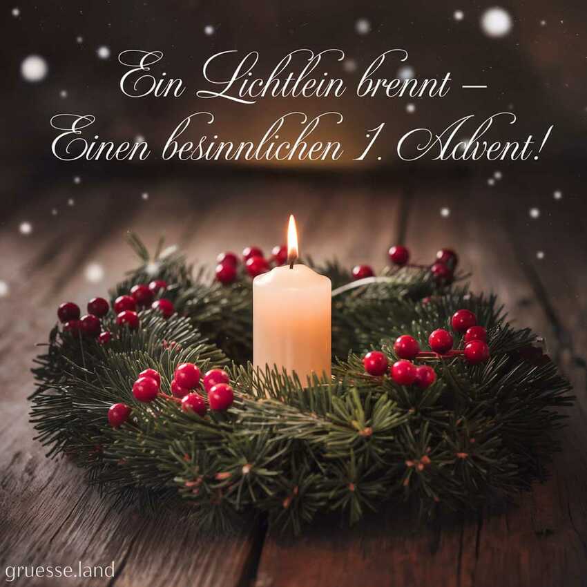 1. Advent Grüße & Karten – Wünsche und Grußkarten für den ersten Advent ...