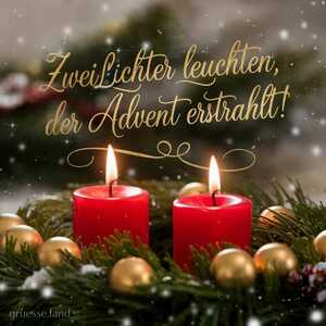 2. Advent Grüße & Karten - Kostenlose Adventsgrüße für den zweiten Advent