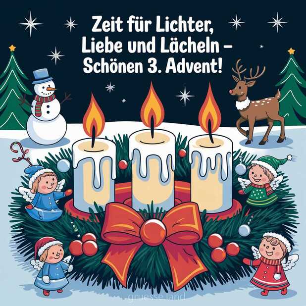 Zeit für Lichter, Liebe und Lächeln – Schönen 3. Advent!