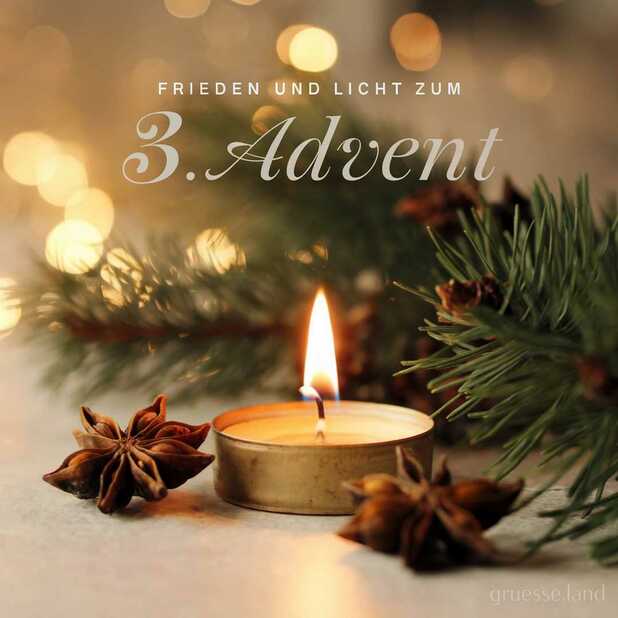 Frieden und Licht zum 3. Advent